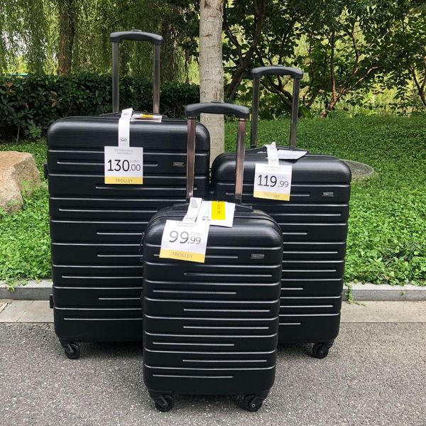 

travel tale 20"24"28" inch abs expandable luggage sets 3 pieces koffer set spinner trolley suitcase set