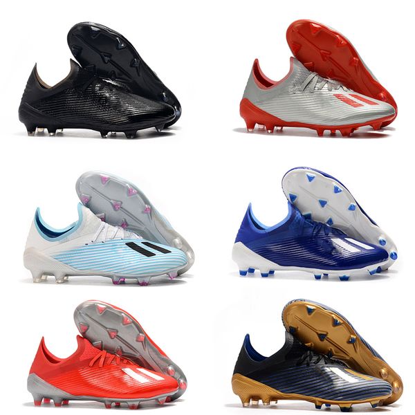 

2019 x 19.1 fg mens outdoor soccer shoes with shoelace cleats chaussures crampons football boots x18.1quality knit waterproof