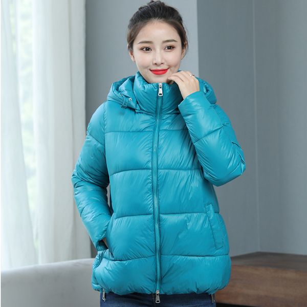 

special winter jacket in 2019 with hooded collar for women in bright cloth, Tan;black