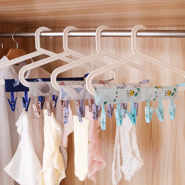 

portable foldabale hook socks clothes hanger cloth pendant coat rack cloth cutter travel household storage clip home accessories