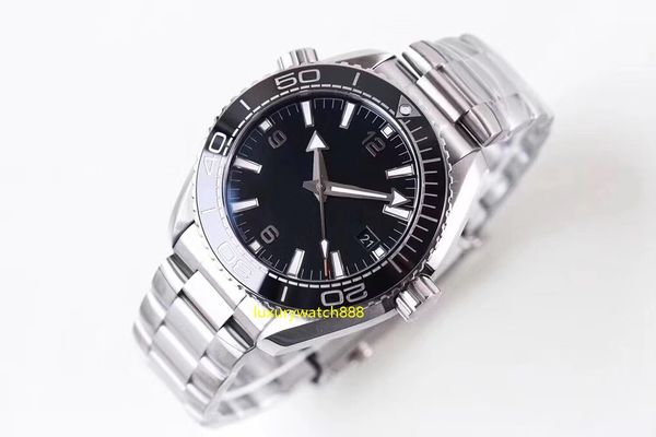 

sport style diving mens watch mechanical automatic waterproof calendar ceramics ring stainless steel diameter 43.5mm luxury wathes, Slivery;brown