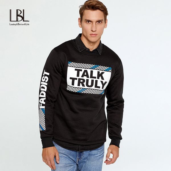 

2020 sweatshirt men hoodie crewneck sweatshirts spring autumn fleece hoody casual fashion letter print streetwear tracksuits, Black