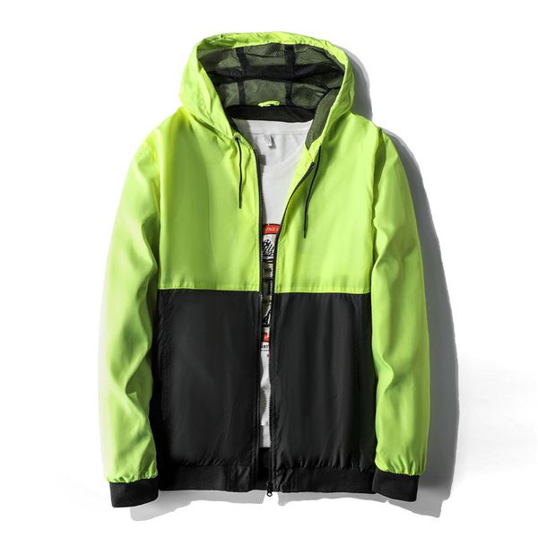 

men designer coat thin color matching lapel neck long sleeve hat homme clothing fashion style casual apparel, Tan;black