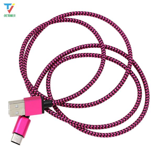 

500pcs/lot 1 m/2m/3m serpentine braided data cable type-c/micro usb android cable for xiaomi samsung htc