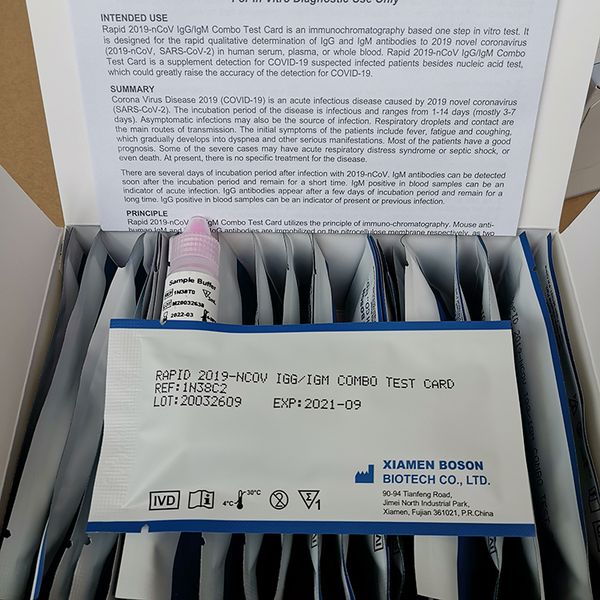 

2019-ncov covid-19 igg igm test kit easy rapaid test detection kit 25pcs/box colloidal gold dhl free