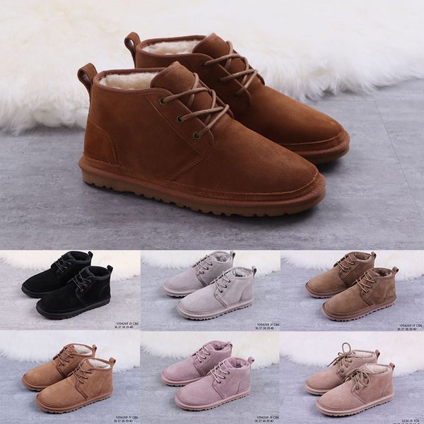

with box) wool boots neumel suede winter boots new men's classic boots newm series straps casual warm mini boot shoes fiftydiscountsto, Black