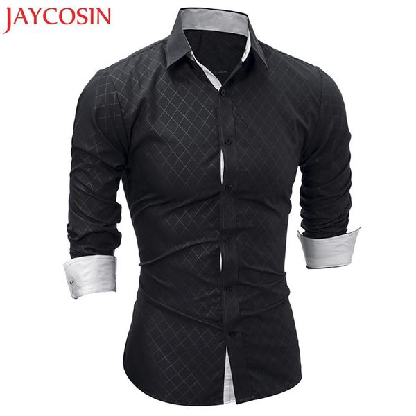 

jaycosin 2018 new men fashion printing men's long-sleeved shirt dropshipping dropship hipping 25p, White;black