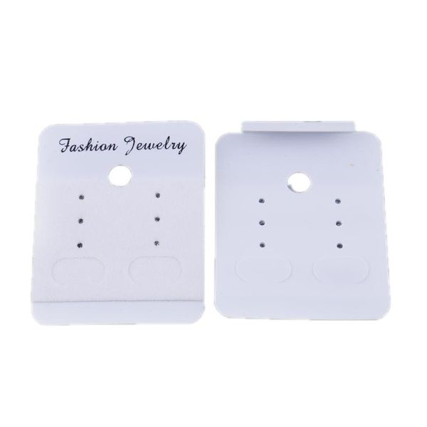 

doreenbeads pvc jewelry earrings display card rectangle white velvet fabric 50mm(2") x 40mm(1 5/8"), 50 sheets, Black;white