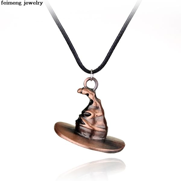 

wholesale pendant necklace hogwarts magic sorting hat necklaces movie magic hat choker gifts jewelry for men women accessories, Silver