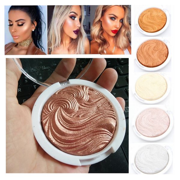 

face highlighter powder palette illuminator brighten shimmer contour highlight makeup baked bronzer powder make up high llighter