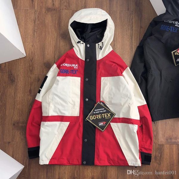

19fw box logo x thenf week15 экспедиция пуловер куртка водонепроницаемый мужчины женщины пальто мода ветрозащитный соответствующие верхняя о, Black;brown
