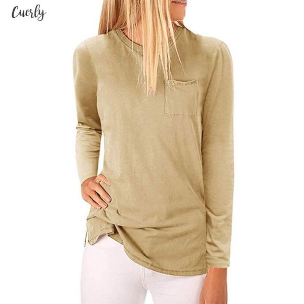 

new fashion women regular o neck cotton long sleeve plus size solid color bloues fit shirt blouse z4, White