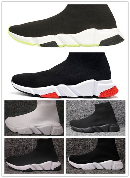 

2020 sneakers speed trainer black red gypsophila triple black fashion flat sock boots men women casual shoes speed trainer runner