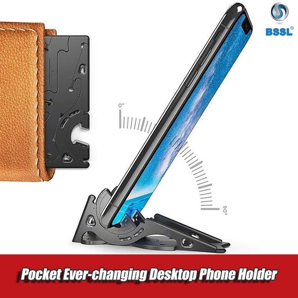 

foldable pocket tripod card bracket for phone portable mobile phone holder mini flake stand mount for iphone samsung xiaomi angle adjustable