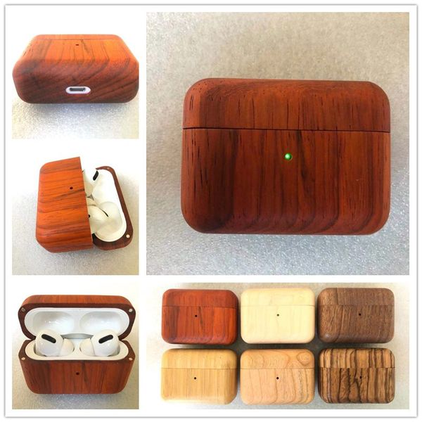 

for 2019 universal earphone wood case protective cover accessories for airpods3 charging box