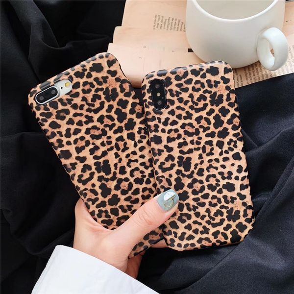 

luxury designer leopard tpu phone case for iphone 11 pro max scrub feel anti-fall cover for iphone xr ing