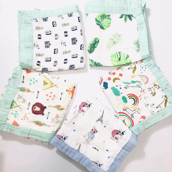 

26 colors baby blanket ins bamboo cotton four-layer kids bath towels children covered nap air conditioning blanket swaddle wrap blanket