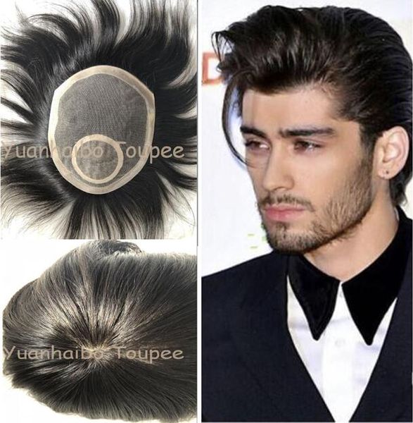 2020 Lace Wig For Black Men Toupee Mens Lace Stockings Silk Top On