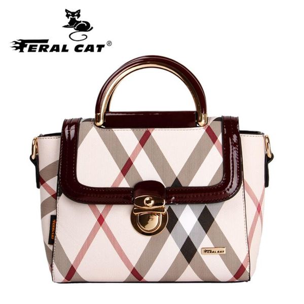 

feral cat 2019 fashion new pvc leather women's designer handbag cute zipper shoulder bag messenger bag femeal