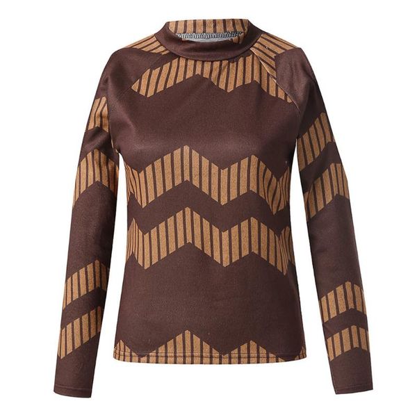 

fashion woman spring autumn causal women striped turtle neck long sleeve loose pullover shirt blouse sj1592v, White