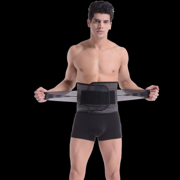 

xxl orthopedic corset back support belt men back brace belt fajas lumbares ordicas spine support large size b13, Black;gray