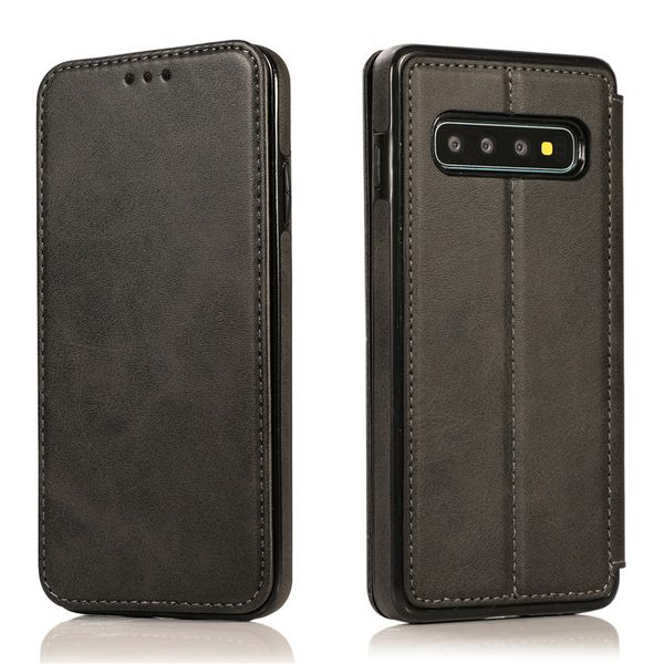 

For S10 S10E S10Plus Huwei P30 Pro Lite Magnetic Wallet Case Luxury PU Leather Cell Phone Holder Soft TPU Cover Credit Card Slot