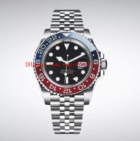 

wristwatches 2018 basel world 40mm gmt 126710 blro 126710blro pepsi red blue asia 2813 movement automatic mens watch watches, Slivery;brown