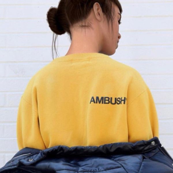 

19fw засада логотип отпечатан pure color толстовка весна лето o-neck long street рукава пуловер мода толстовка футболка топы hfhlwy025, Black