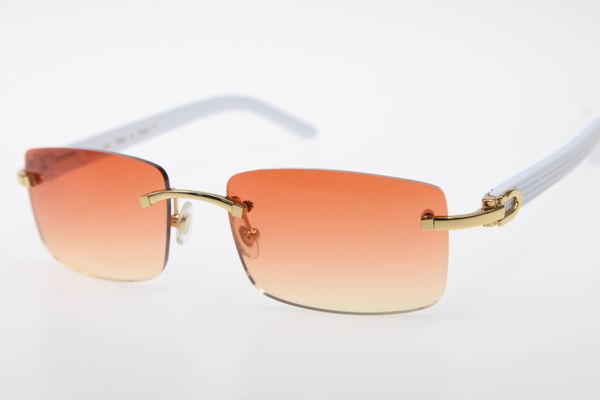 

wholesale rimless glasses white aztec sunglasses 3524012 arms rimles sunglasses model designer glasses new orange red lens, White;black