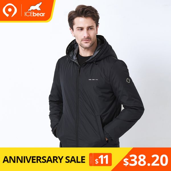 

2019 new men's jacket in double-wearing men's windproof warm jacket casual mwc19686i, Black