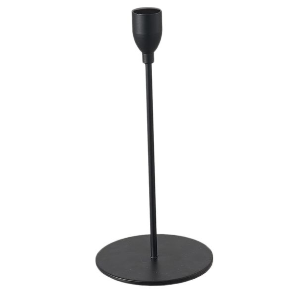 

black metal pillar candle holders centerpieces plate for tables or fireplace