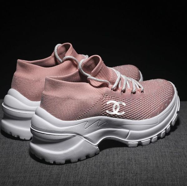 

2020 desxxm chanel igner rs speed trainer red gypsophila triple black fashion flat sock boots casual shoes speed trainer runner, Blue;gray