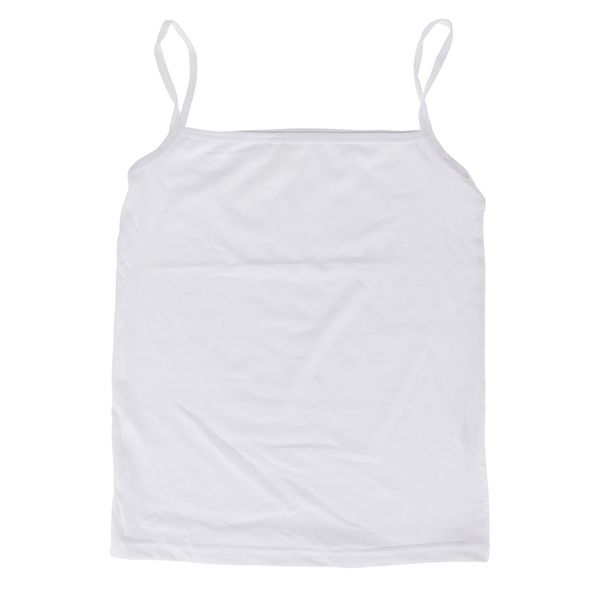 

short vest sling female soft fabric simple classic design, White