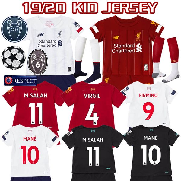 

19 20 liverpool lfc kid kit 100 thailand quality kid occer jer ey 4xl alah firmino keita virgil mane home away third hirt