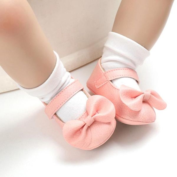

fashion baby girls bow anti-slip toddler soft soled princess walking shoes