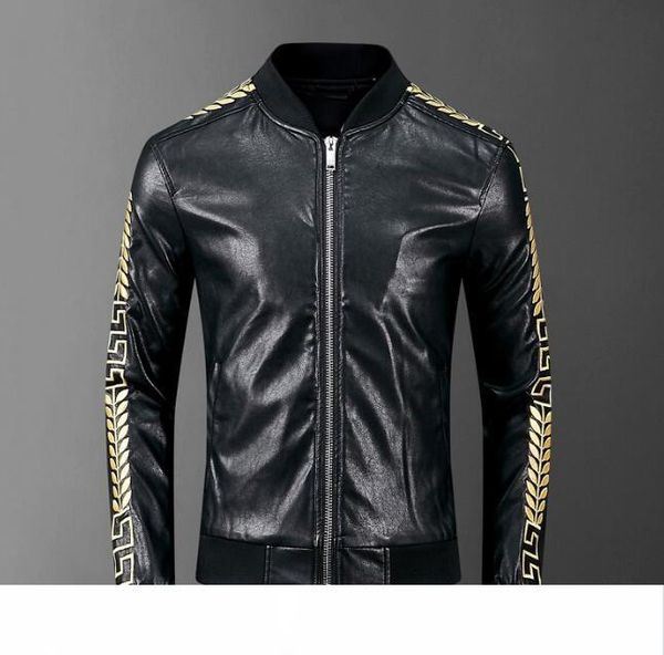 

2020 new mens jackets pu clothing locomotive men clothing coat men's leather jacket motorcycle overcoat for male chaqueta#rt66, Black