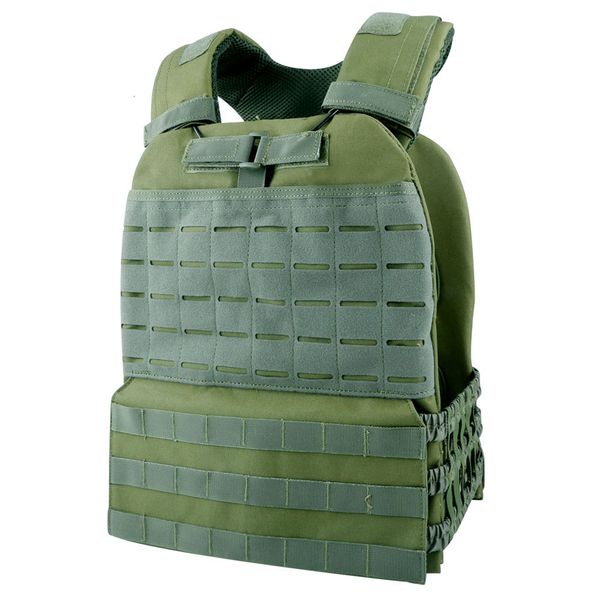 

molle tactical training protector vest cs army equipment outdoor climbing hunting body armor protective waistcoat gear, Camo;black