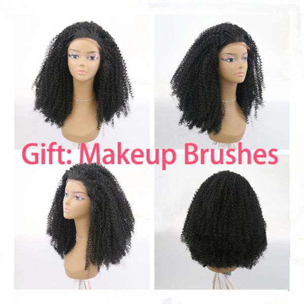 

curly short lace front wigs women synthetic wigs natural black 16''-24'' heat resistant small volume hair wigs ing