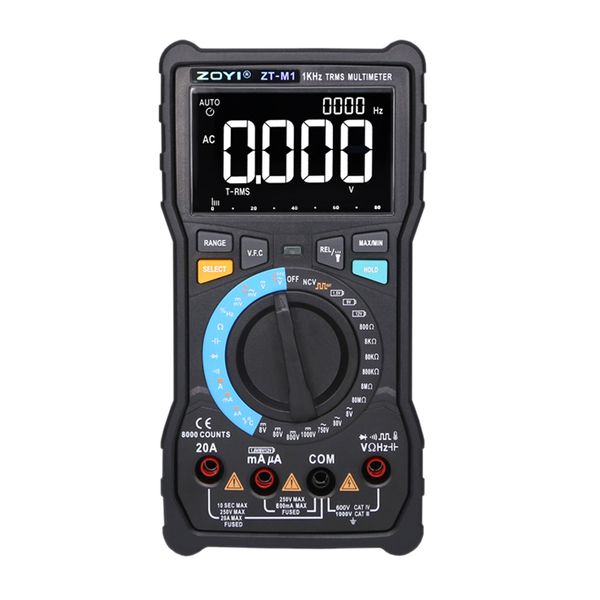 

new zt-m1 true rms digital multimeter ac and dc voltage current ohm temperature multimeter