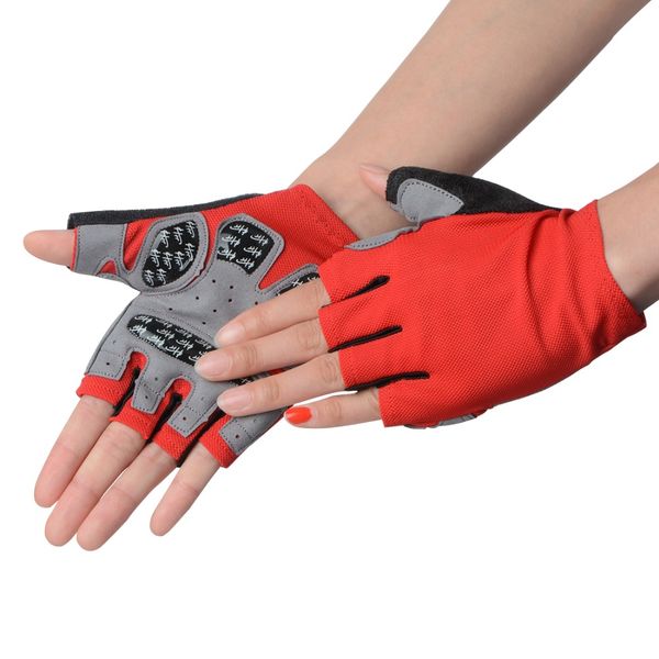 

sports gloves hiking breathable fitness exercise gym bodybuilding workout half finger gloves, Black