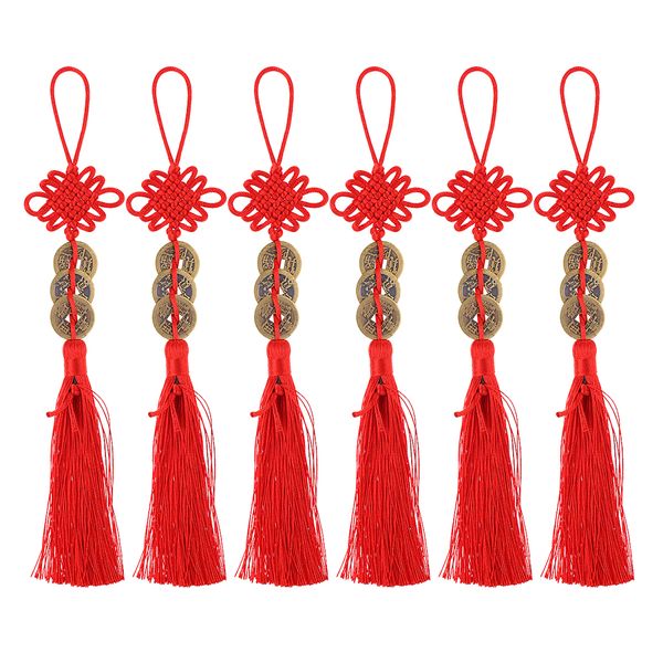 

set of 6 2\" chinese amulet feng shui coin hanging home decoration accessory