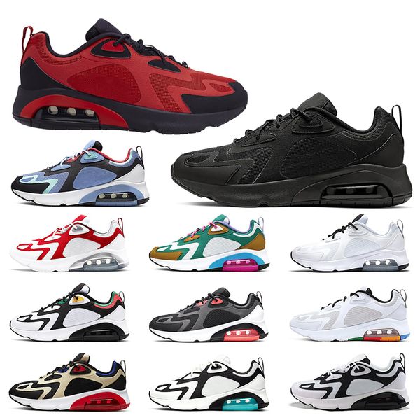

men women running shoes 200 sport brand trainer red triple black team gold luxury designer sneakers 36-45, White;red