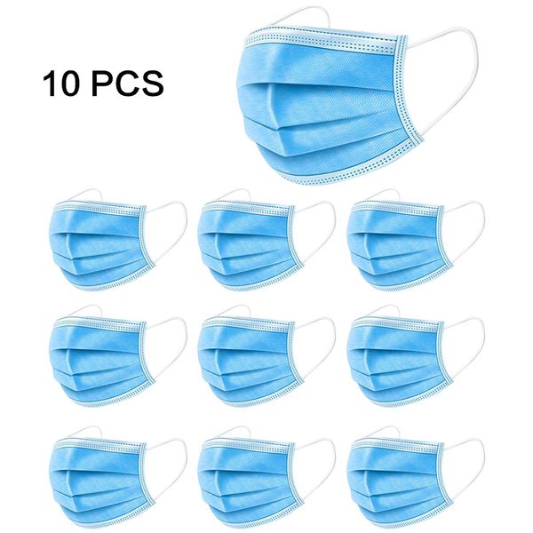 

100 pcs disposable mask anti-bacterial influenza barrier dust-proof facial masks 3-layer filter cap hot