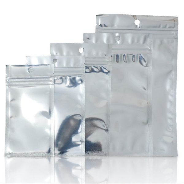 

aluminum foil plastic zip lock bags clear resealable mylar zipper packages pouch for mobile phone case cable battery anything retail packing