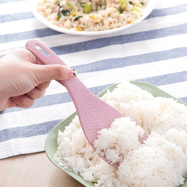 

wheat straw large spoon rice paddle scoop non-stick ladle kitchen table serving accessories creative kitchen spoon