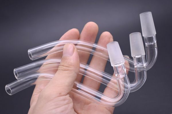 2pcs adattatori per ganci a J in vetro 14mm 18mm maschio femmina giunto JHook accessori per fumatori per ciotole per tubi d'acqua raccoglitore di cenere di vetro