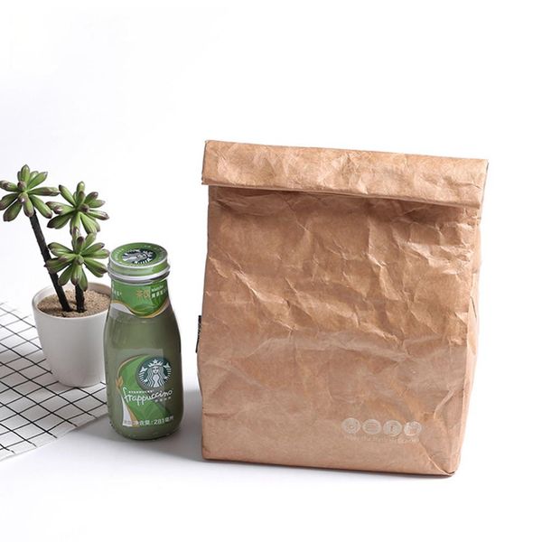 

safe kraft paper dispeled paper picnic bag lunch box bag