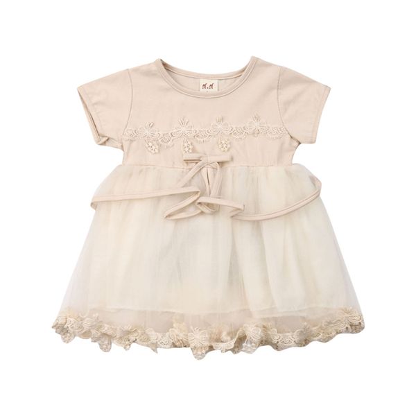 

2019 flower girls dress sleeve lace bow wedding birthday party pageant formal dresses lace tulle dress princess costume, Red;yellow