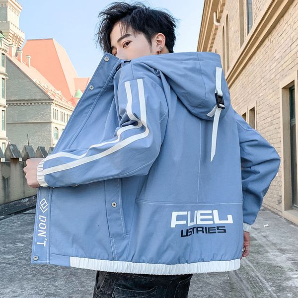 

quality jacket male spring new korean youth student wild hooded jacket men, Black;brown
