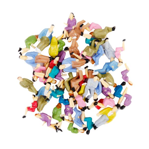 

50pcs painted model train seated people passengers figures 1:50 scale